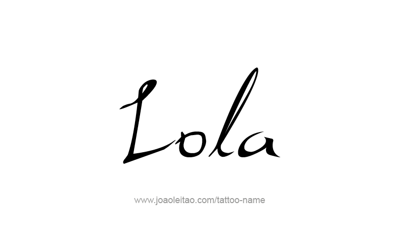 Tattoo Design Name Lola   