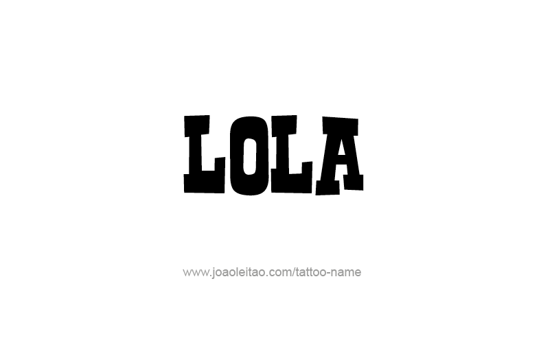 Tattoo Design Name Lola   