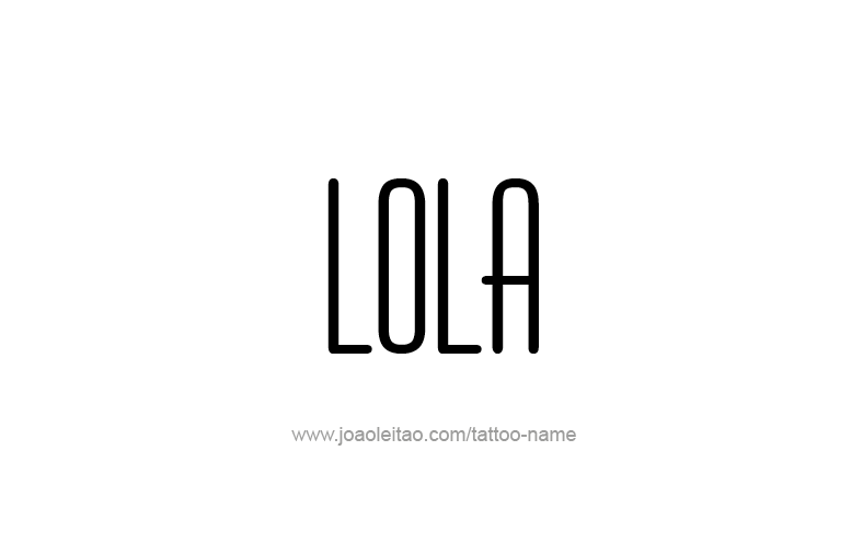 Tattoo Design Name Lola   