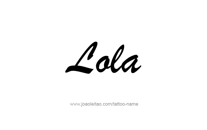 Tattoo Design Name Lola   