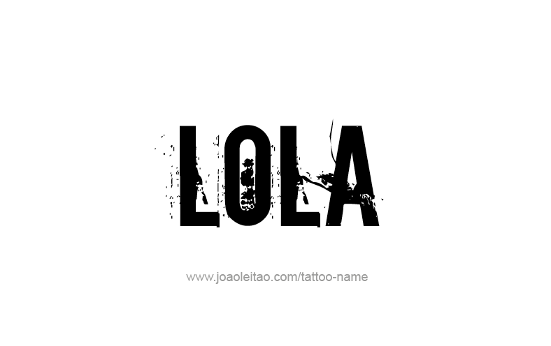 Tattoo Design Name Lola   