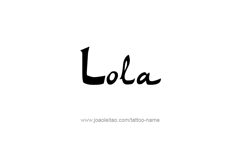 Tattoo Design Name Lola   