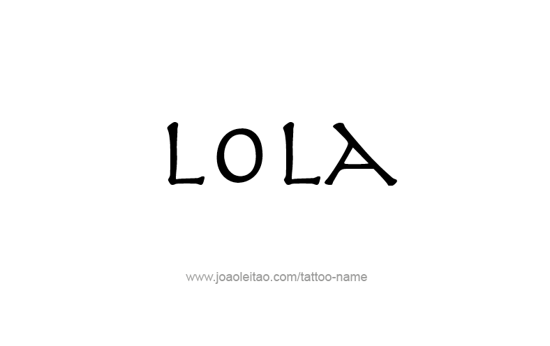 Tattoo Design Name Lola   