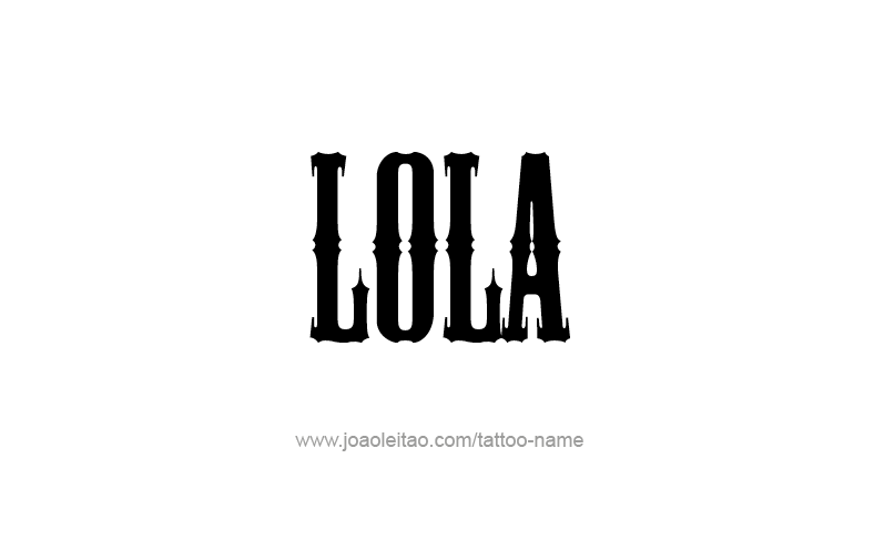 Tattoo Design Name Lola   