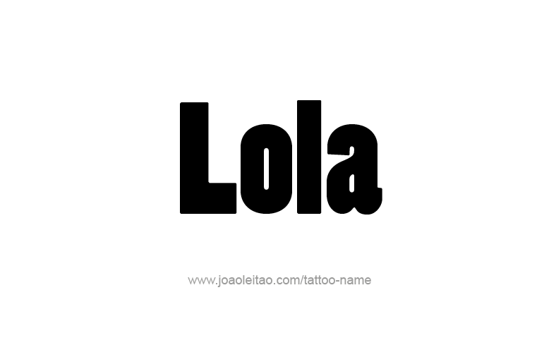 Tattoo Design Name Lola   