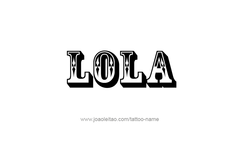 Tattoo Design Name Lola   