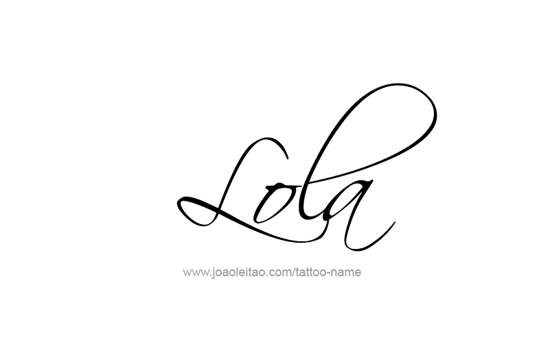 Tattoo Design Name Lola   