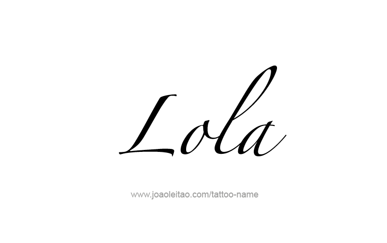 Tattoo Design Name Lola   