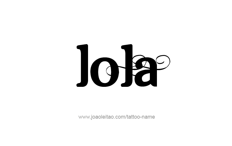 Tattoo Design Name Lola   