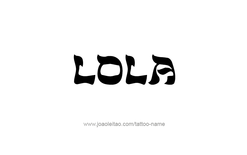 Tattoo Design Name Lola   