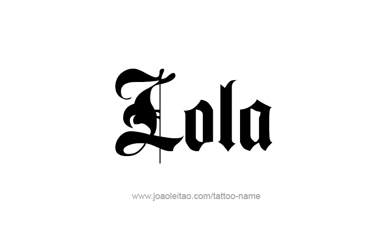 Tattoo Design Name Lola   