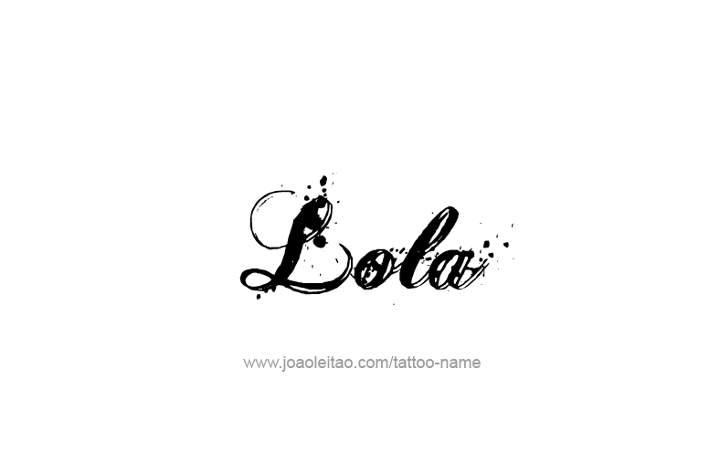 Tattoo Design Name Lola   