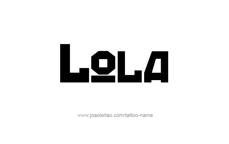 Tattoo Design Name Lola   