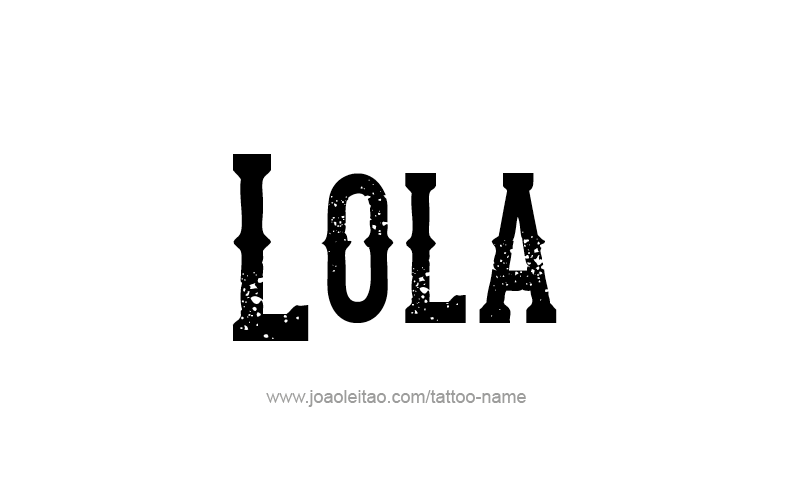 Tattoo Design Name Lola   