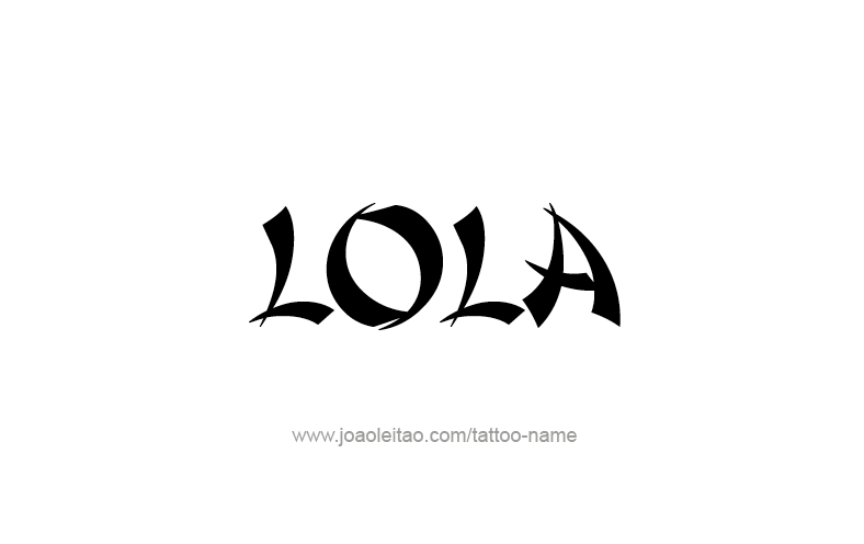 Tattoo Design Name Lola