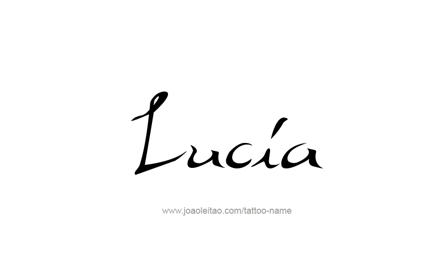 Tattoo Design Name Lucia   