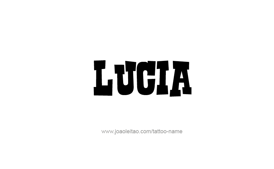 Tattoo Design Name Lucia   