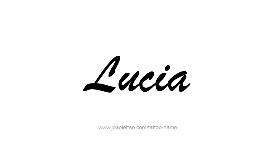 Tattoo Design Name Lucia   