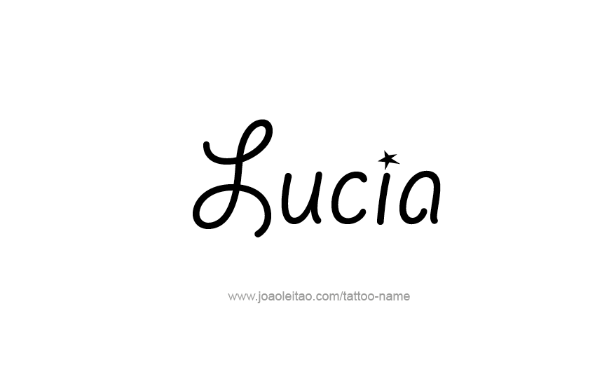 Tattoo Design Name Lucia   