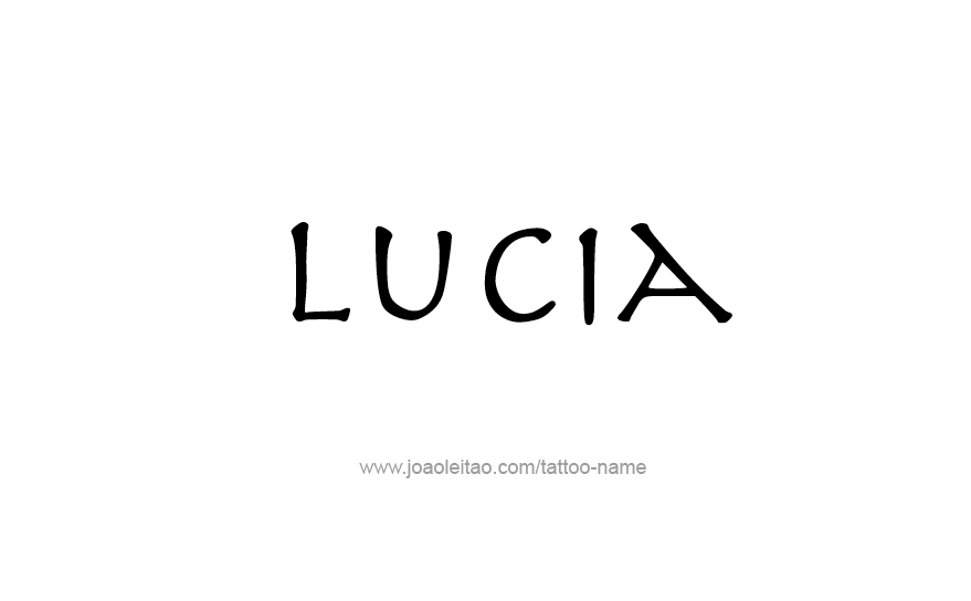 Tattoo Design Name Lucia   