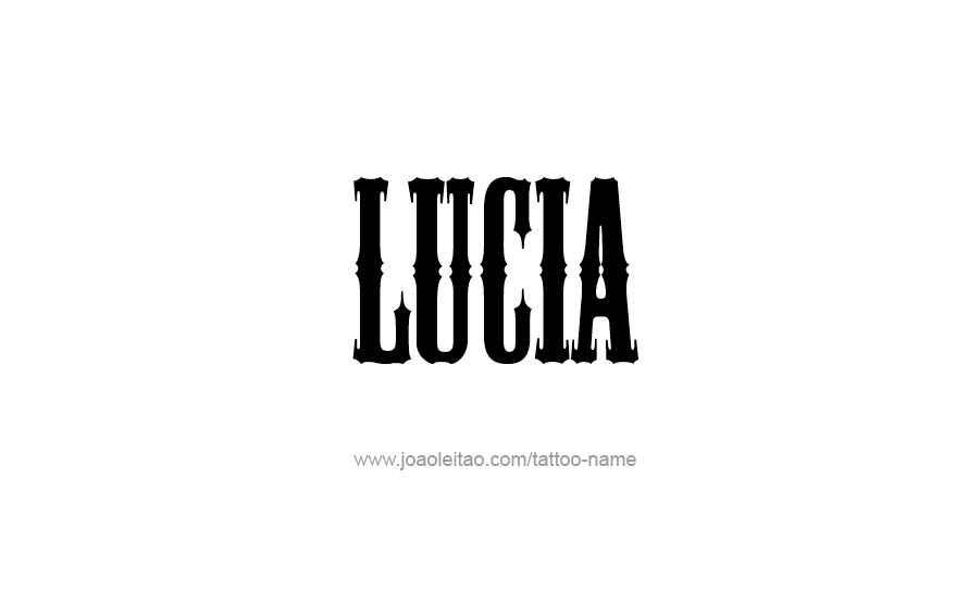 Tattoo Design Name Lucia   