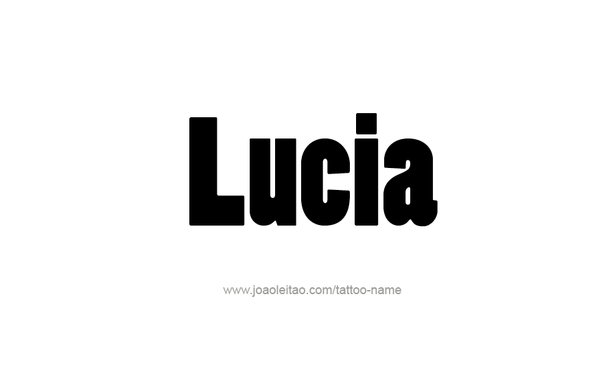 Tattoo Design Name Lucia   