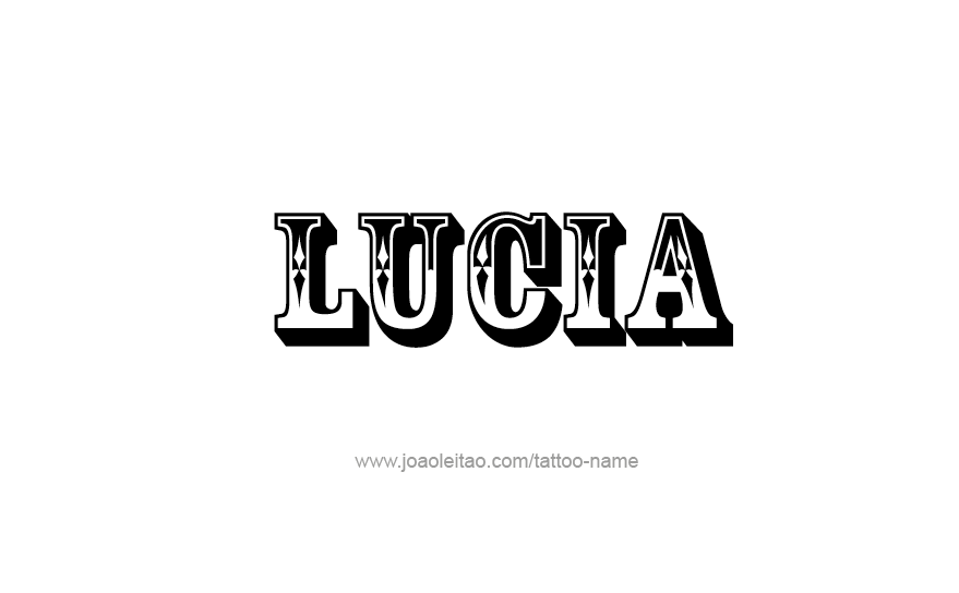 Tattoo Design Name Lucia   