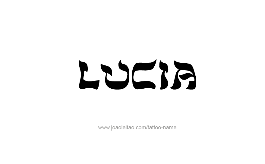 Tattoo Design Name Lucia   