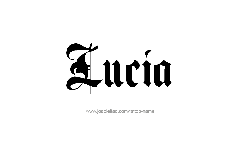 Tattoo Design Name Lucia   