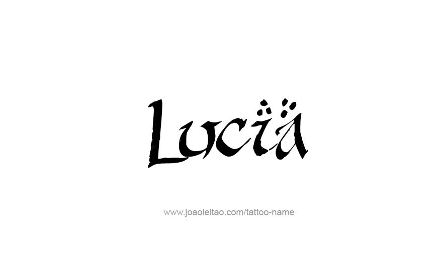 Tattoo Design Name Lucia   