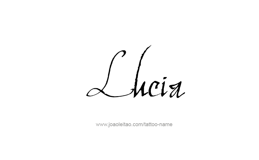 Tattoo Design Name Lucia   