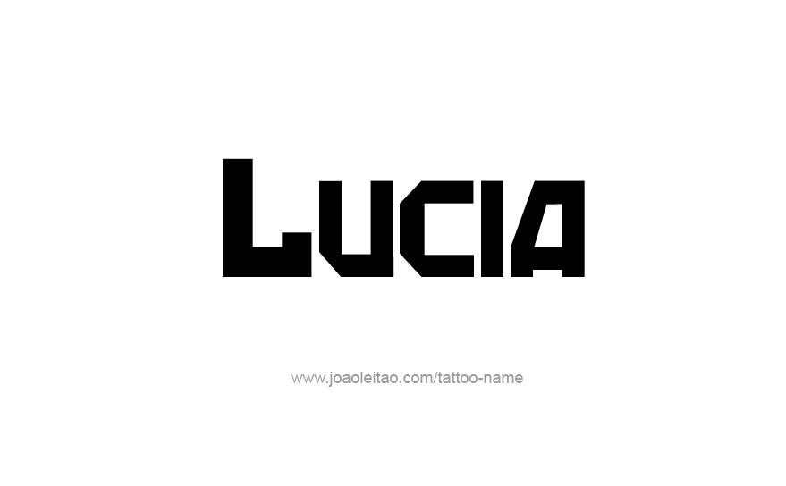 Tattoo Design Name Lucia   