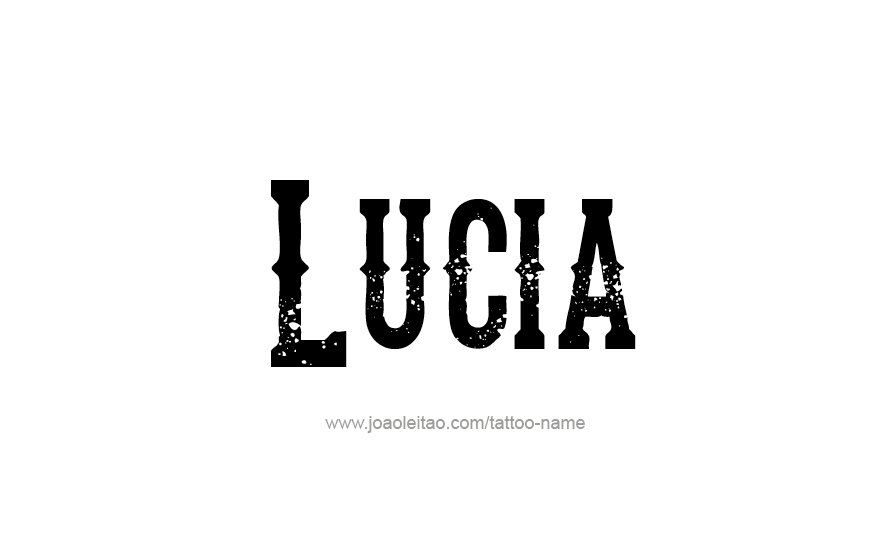 Tattoo Design Name Lucia   