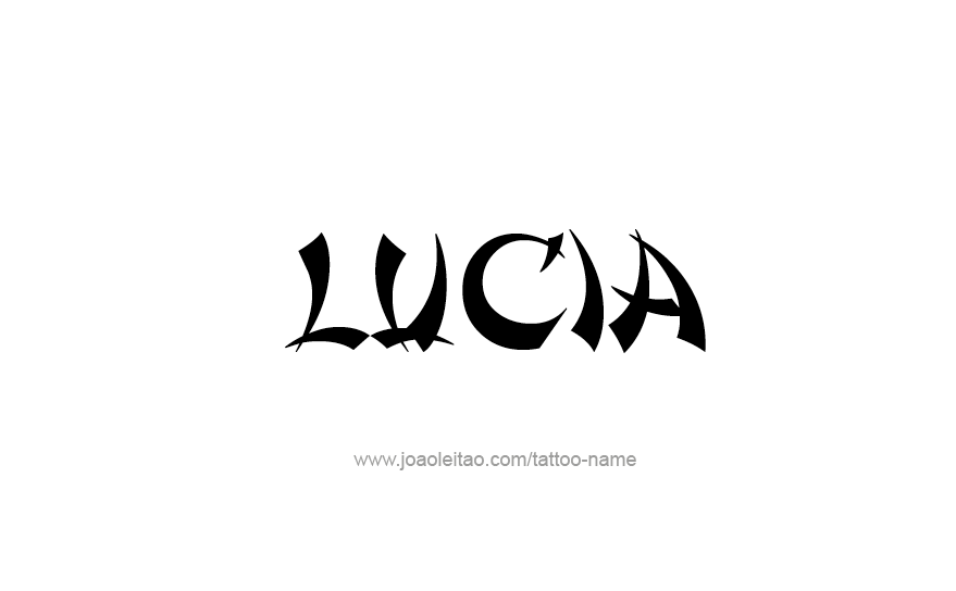 Tattoo Design Name Lucia