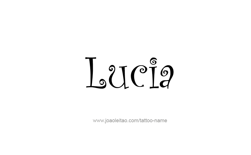 Tattoo Design Name Lucia   