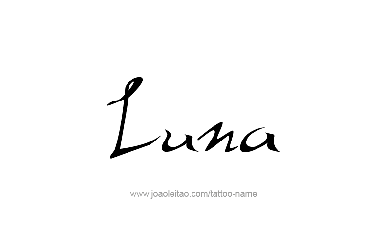 Tattoo Design Name Luna   