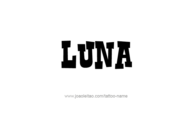 Tattoo Design Name Luna   