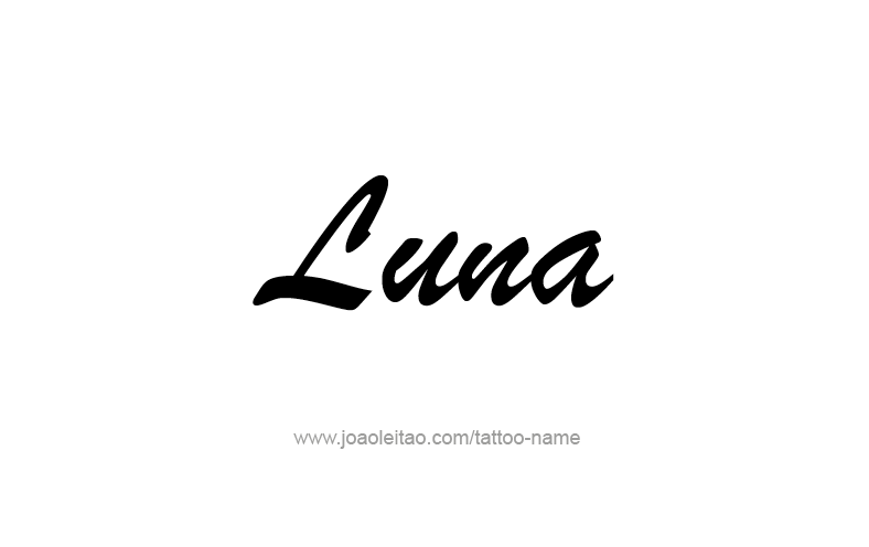 Tattoo Design Name Luna   