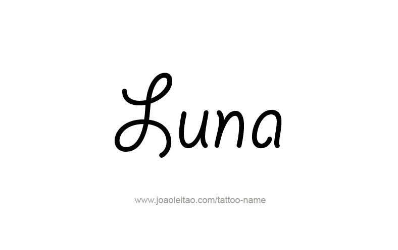 Tattoo Design Name Luna   