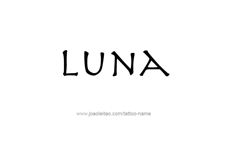 Tattoo Design Name Luna   