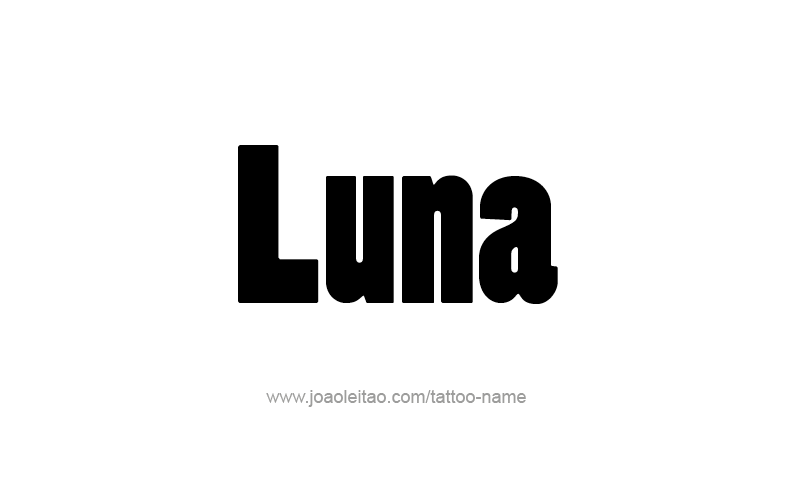 Tattoo Design Name Luna   