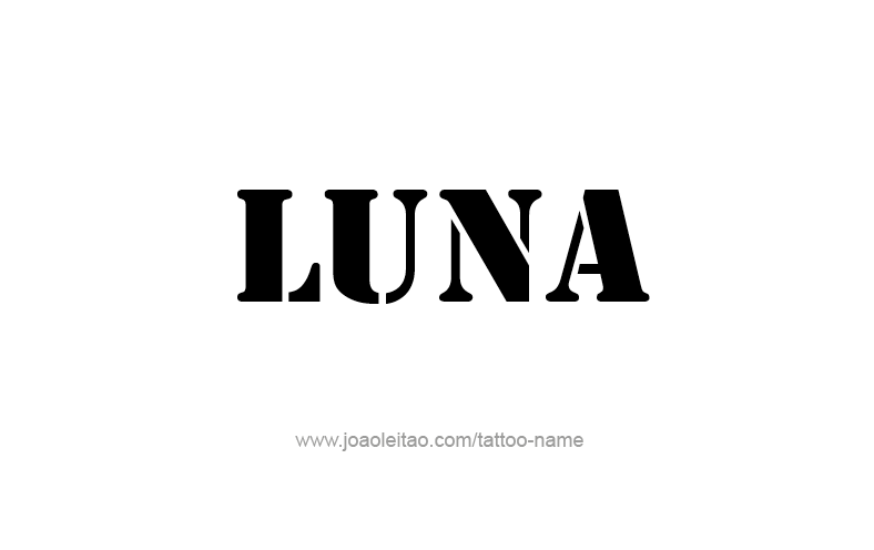 Tattoo Design Name Luna   