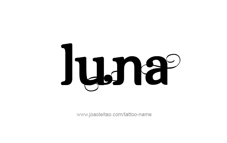 Tattoo Design Name Luna   