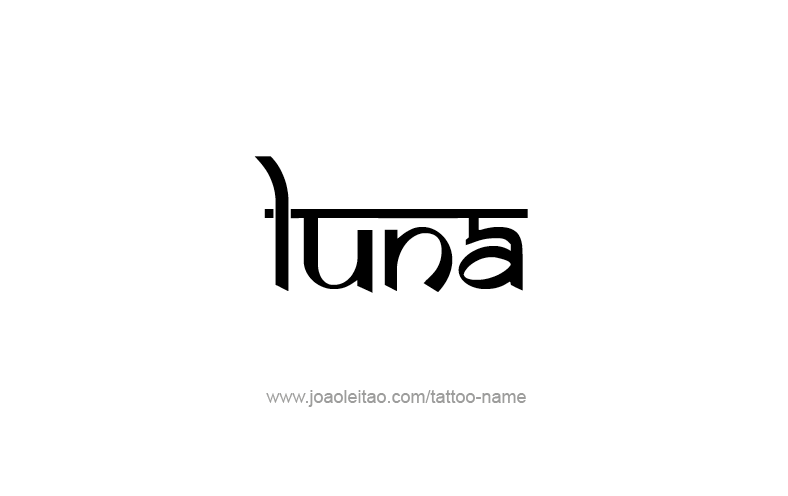 Tattoo Design Name Luna   