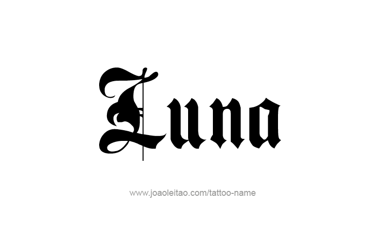 Tattoo Design Name Luna   