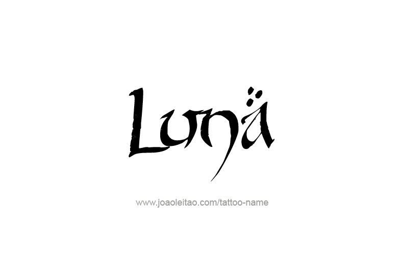 Tattoo Design Name Luna   