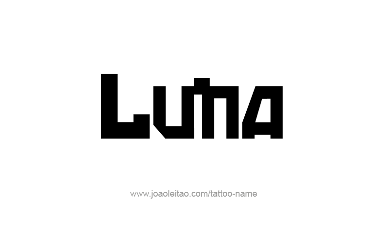 Tattoo Design Name Luna   