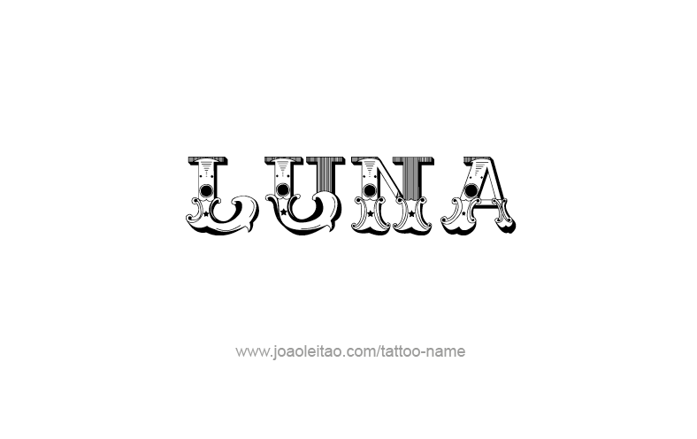 Tattoo Design Name Luna   