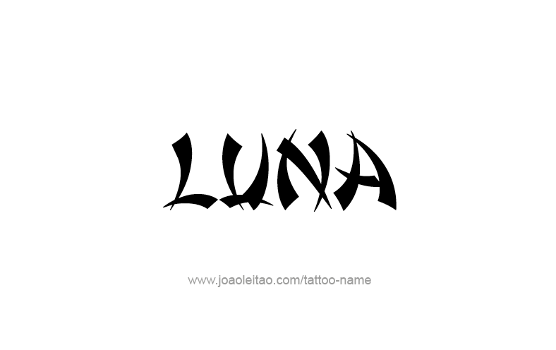 Tattoo Design Name Luna