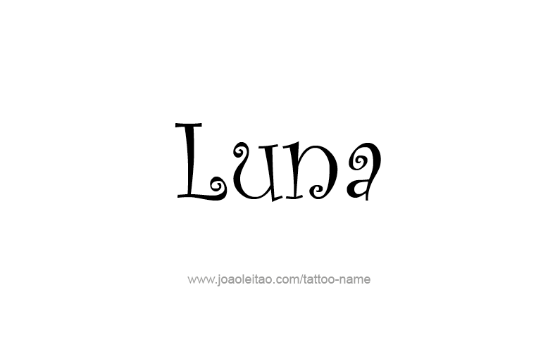 Tattoo Design Name Luna   